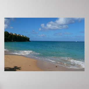 Saint Lucia Beach Tropische Vakantie Landschap Poster