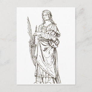 Saint Lucia beroemd gemaakt door Bernardino Luini Briefkaart
