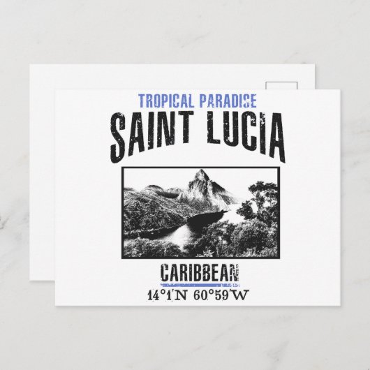 Saint Lucia Briefkaart (Voorkant / Achterkant)