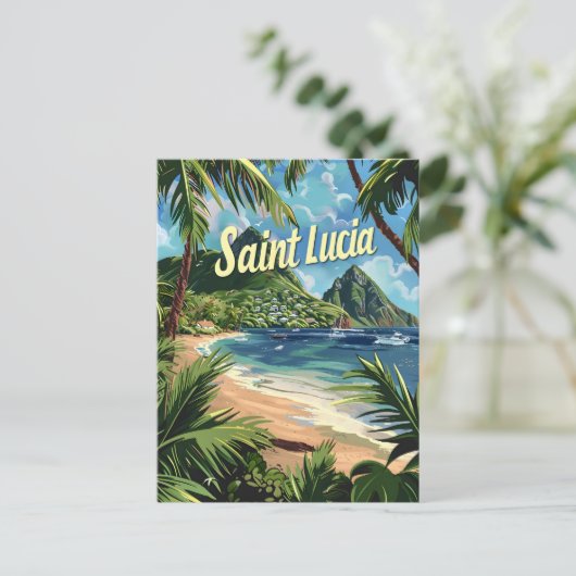 Saint Lucia Briefkaart (Staand voorkant)