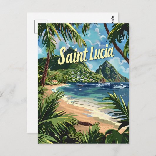 Saint Lucia Briefkaart (Voorkant / Achterkant)