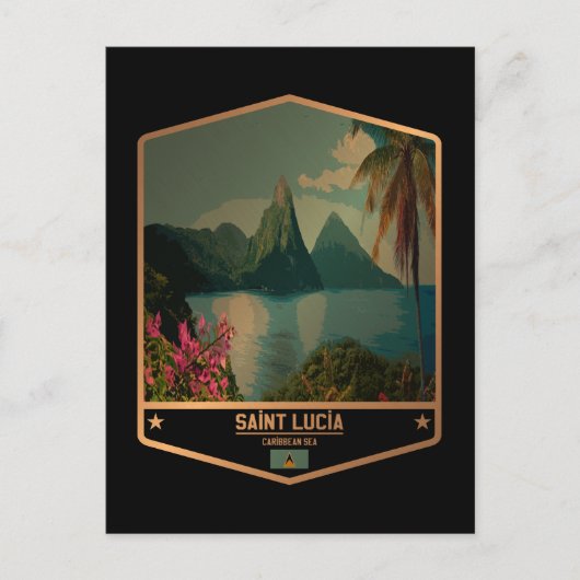 Saint Lucia Briefkaart (Voorkant)