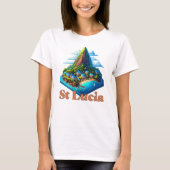 Saint Lucia Caribbean T-shirt (Voorkant)