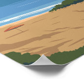 Saint Lucia Caribbean Travel Place Illustratie Poster (Hoek)