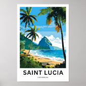 Saint Lucia Caribbean Travel Print (Voorkant)
