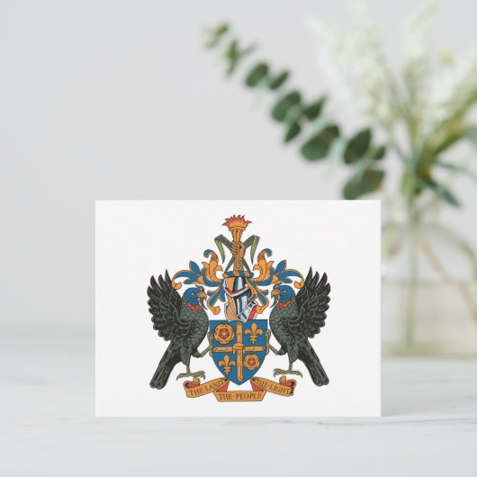 Saint Lucia Coat of Arms Briefkaart (Staand voorkant)