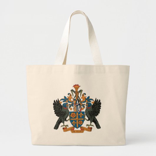 Saint Lucia Coat of Arms Canvas tas (Voorkant)