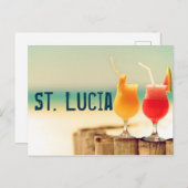 Saint Lucia cocktails Briefkaart (Voorkant / Achterkant)