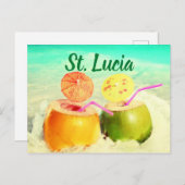 Saint Lucia coconuts Briefkaart (Voorkant / Achterkant)