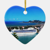 Saint Lucia, cruiseschip Keramisch Ornament (Voorkant)