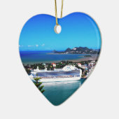 Saint Lucia, cruiseschip Keramisch Ornament (Links)