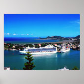 Saint Lucia, cruiseschip Poster (Voorkant)