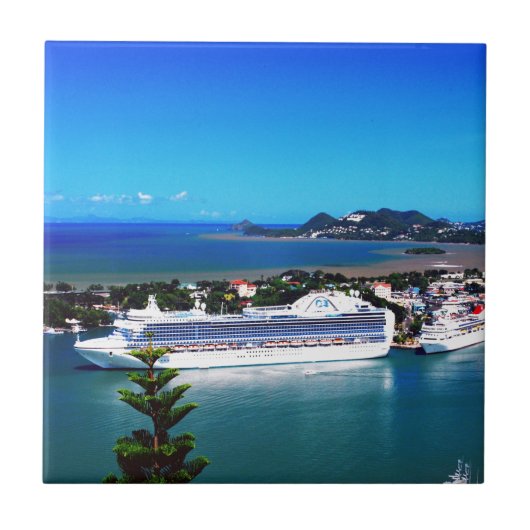 Saint Lucia, cruiseschip Tegeltje (Voorkant)