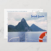 Saint Lucia Custom Briefkaart (Voorkant / Achterkant)