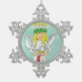 Saint Lucia Day Advent JL Biel Tin Sneeuwvlok Ornament