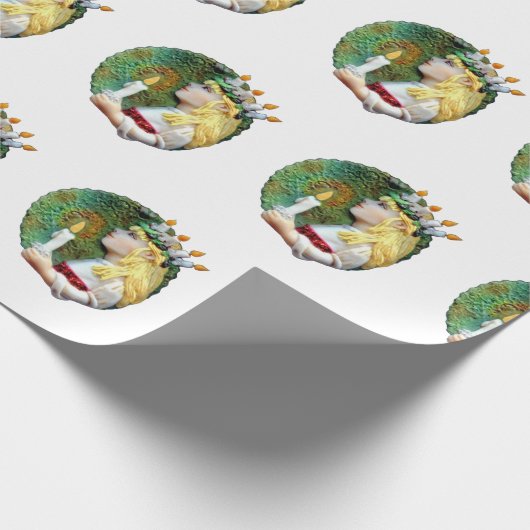 Saint Lucia Day Gift Wrapping Paper 2013 JL Biel Cadeaupapier (Hoek)