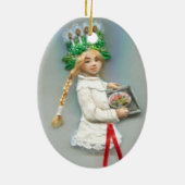 Saint Lucia Day Kerstkoekjes JL Biel Keramisch Ornament (Achterkant)