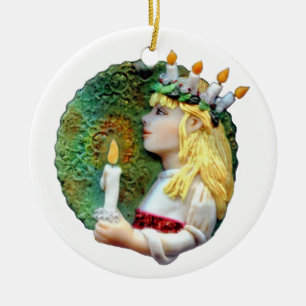 Saint Lucia Day Round 2013, keramisch sieraad JL B Ornament
