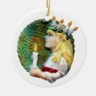 Saint Lucia Day Round 2013, keramisch sieraad JL B Ornament