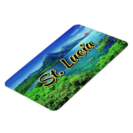 Saint Lucia de Pitons Magneet (Linkerzijde)