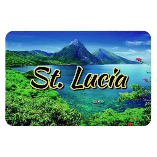 Saint Lucia de Pitons Magneet (Horizontaal)