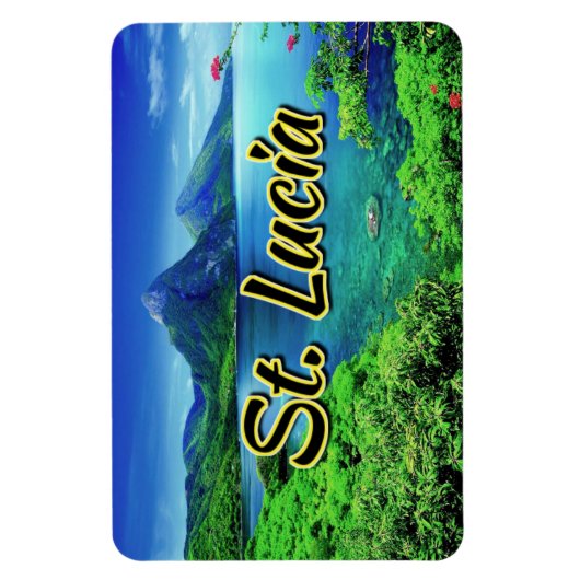 Saint Lucia de Pitons Magneet (Verticaal)