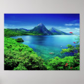 Saint Lucia de Pitons Poster (Voorkant)