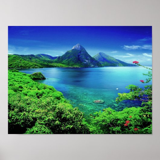 Saint Lucia de Pitons Poster (Voorkant)