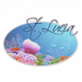 Saint Lucia decal Sticker (Voorkant)