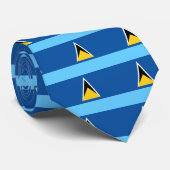 saint lucia donkerblauw stropdas (Opgerold)