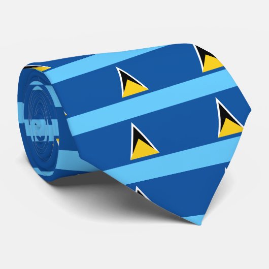 saint lucia donkerblauw stropdas (Opgerold)