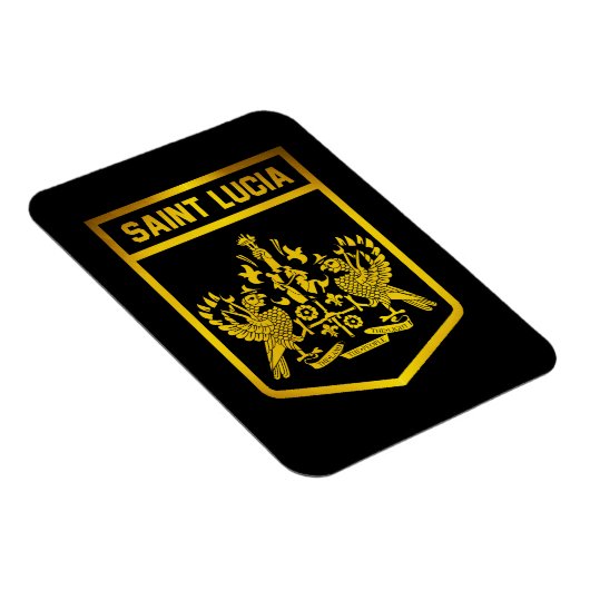 Saint Lucia Emblem Magneet (Rechterzijde)