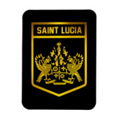 Saint Lucia Emblem Magneet (Verticaal)