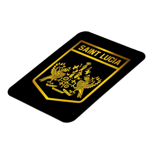 Saint Lucia Emblem Magneet (Linkerzijde)