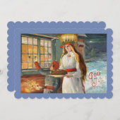 Saint Lucia en Child Saffron Breads Kaart (Voorkant / Achterkant)