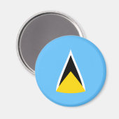 Saint Lucia Fisheye Flag Magnet (Voorkant / Achterkant)