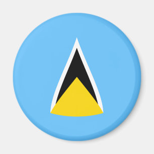Saint Lucia Fisheye Flag Magnet