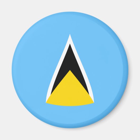 Saint Lucia Fisheye Flag Magnet (Voorkant)
