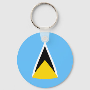 Saint Lucia Fisheye Flag Sleutelhanger