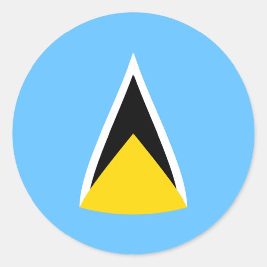 Saint Lucia Fisheye Flag Sticker (Voorkant)