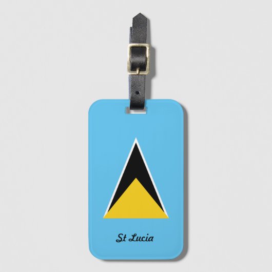 Saint Lucia Flag Bagagelabel (Voorkant (verticaal))