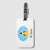 Saint Lucia Flag Bagagelabel (Voorkant (verticaal))