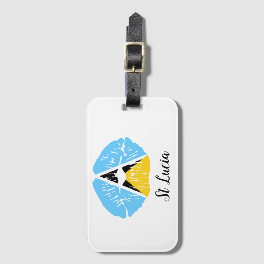 Saint Lucia Flag Bagagelabel (Voorkant (verticaal))