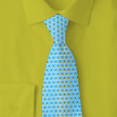 Saint Lucia Flag Brick Pattern Stropdas