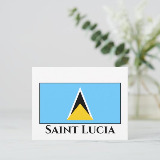 Saint Lucia Flag Briefkaart (Staand voorkant)