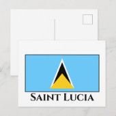 Saint Lucia Flag Briefkaart (Voorkant / Achterkant)