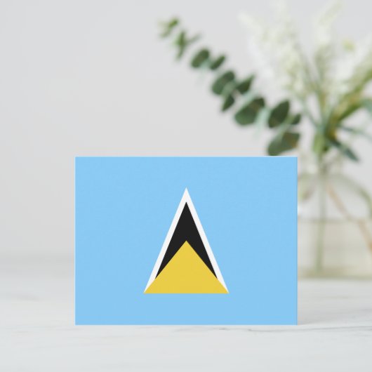 Saint Lucia Flag Briefkaart (Staand voorkant)