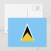 Saint Lucia Flag Briefkaart (Voorkant / Achterkant)