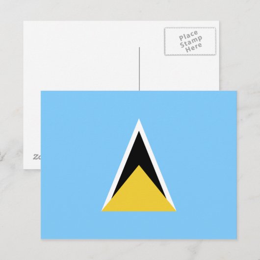 Saint Lucia Flag Briefkaart (Voorkant / Achterkant)