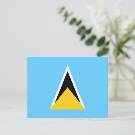 Saint Lucia Flag Briefkaart (Staand voorkant)